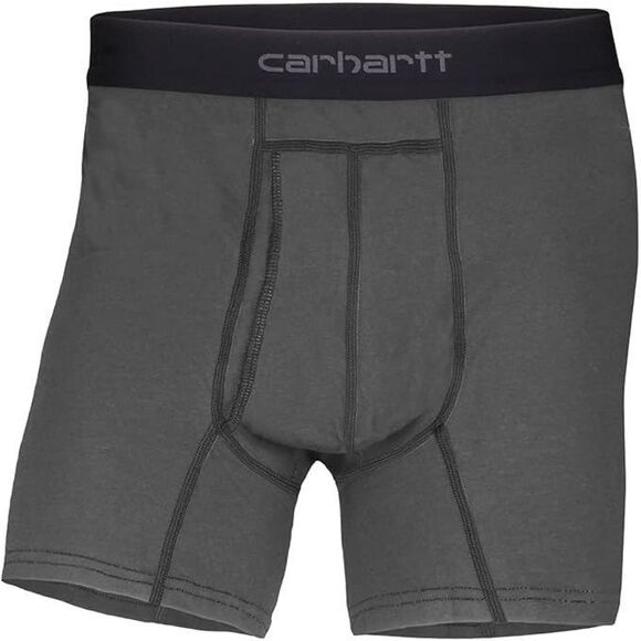 Carhartt Men's Cotton Polyester 2 Pack Boxer Brief M Gray - Picture 1 of 5